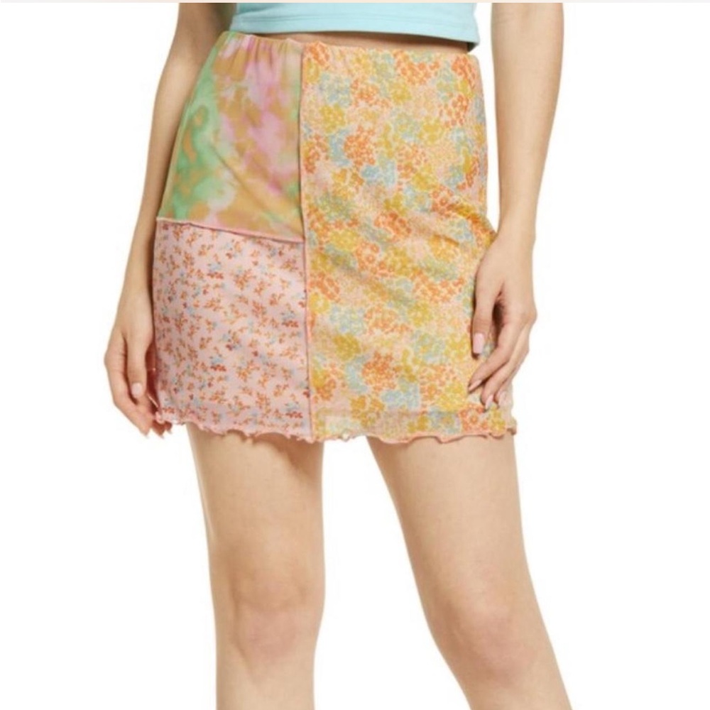 BP Multicolor Patchwork Pencil Skirt